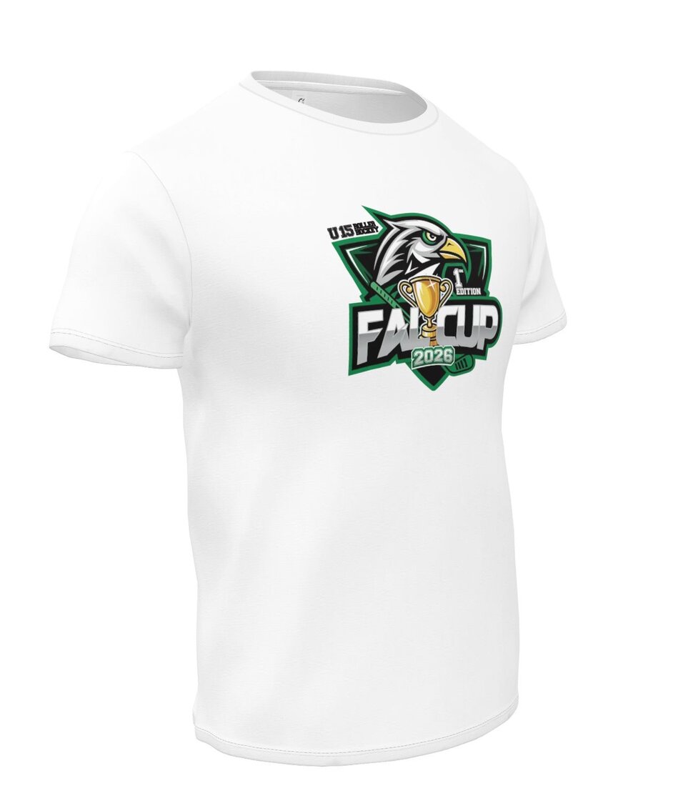 T-shirt souvenir officiel de la FALCUP 2026 avec le logo du tournoi